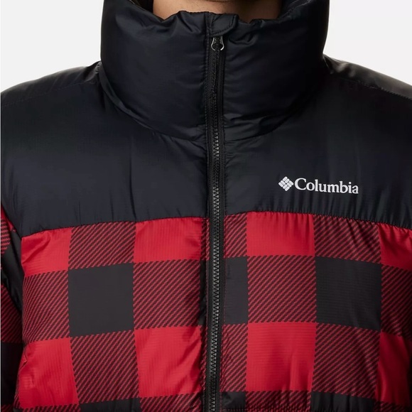 NWT Men’s Columbia Puffect II Puffer Jacket XL Tall Buffalo Plaid Blk Red Puffer - Picture 6 of 7